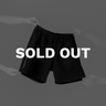 House of Exploration Jersey Shorts Front with bold white lettering saying Sold Out