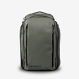 TRANSIT Travel Backpack Green Front | variant_ids: 42916351082538, 42916351115306