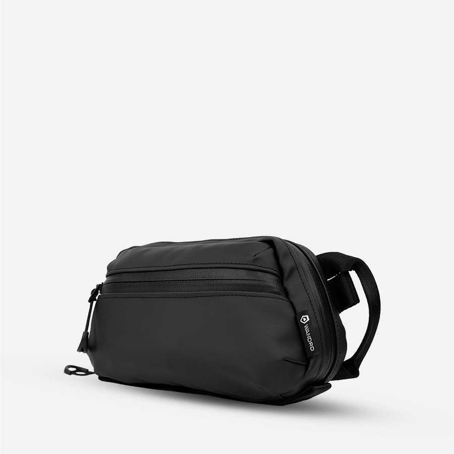 Black Medium Tech Bag Angled