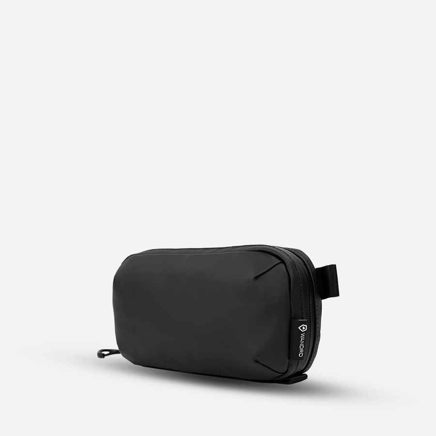 Black Small Tech Bag Angled